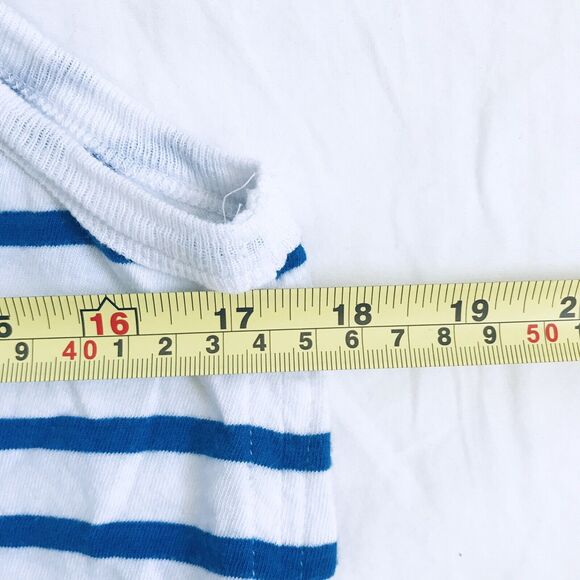 Current/Elliott Women Blue Cotton Stretch Striped Muscle Tank Top $128 - Picture 7 of 10